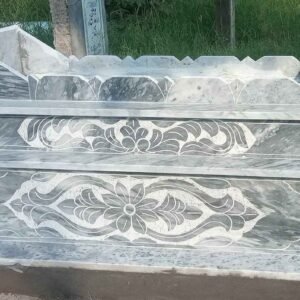 Sunny Grey Double Step Marble Grave 6.5 x 3.5