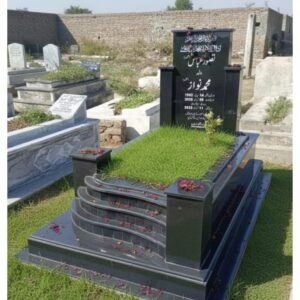 Turkish Black Granite Qabar Design 7x4 | Extremely Hard & Weather-Resistant