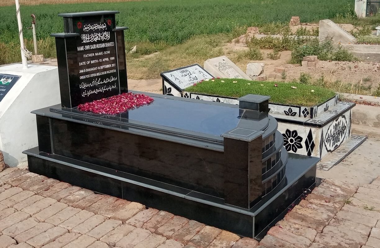 turkesh black granite grave design
